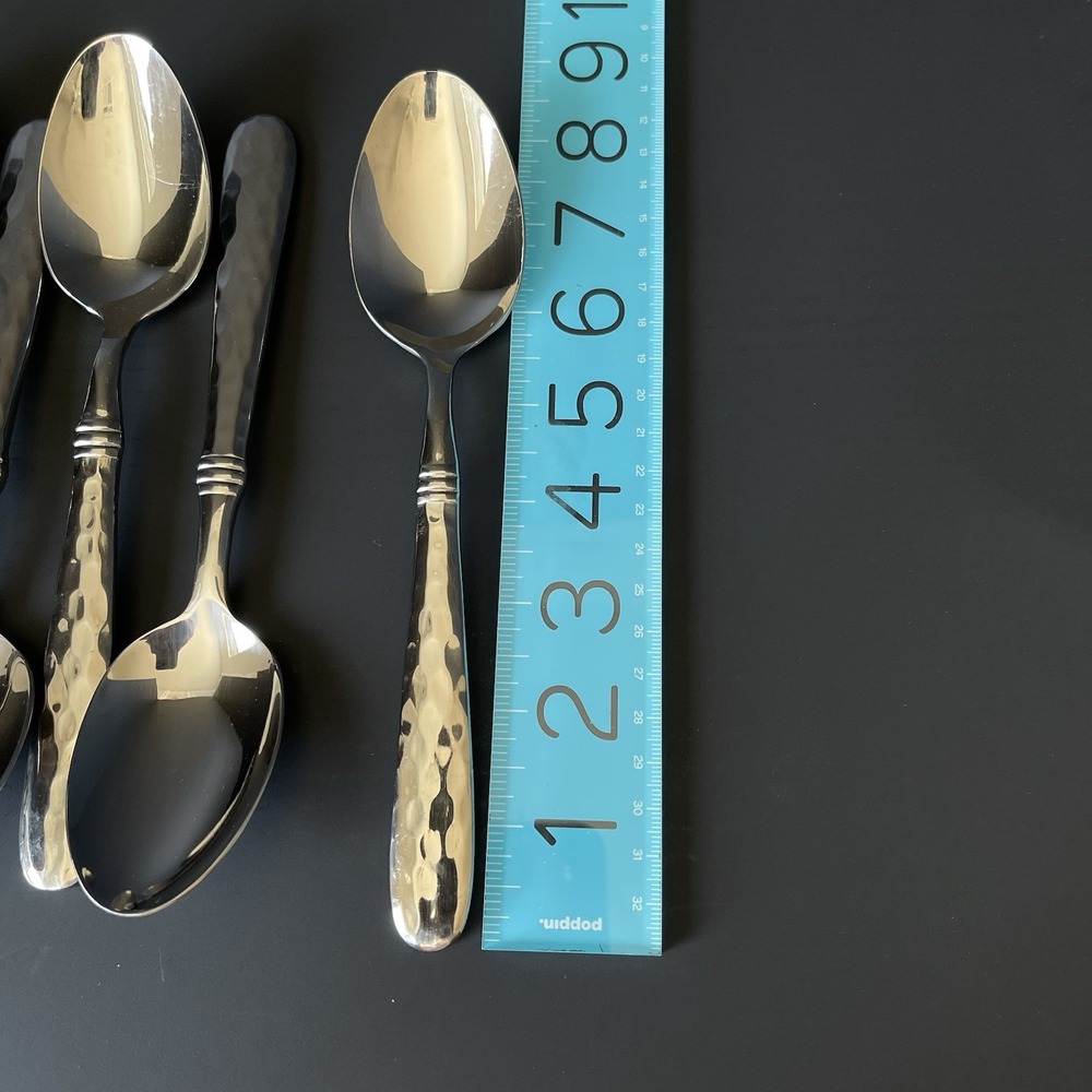 7 Cambridge MAJESTY Oval Soup Spoons Stainless China 8 1/8" Replacement Lot - Picture 3 of 5